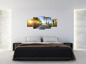 Moderný obraz do bytu - tropický raj (Obraz 150x70cm)