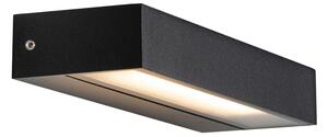 Moderné nástenné svietidlo čierne vrátane LED IP65 - Hannah