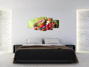 Obraz čučoriedok, jahôd a malín (Obraz 150x70cm)