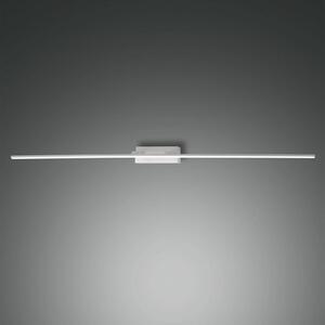 Fabas Luce Zrkadlové svetlo Nala LED, biele, šírka 110 cm, kov, Biela / opálová, Kúpeľňa, kov, Moderný, Osvetlenie obrazu
