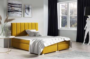 Kontinentálna posteľ Brando 140x200 žltá