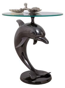 Dolphin príručný stolík čierny Ø55 cm