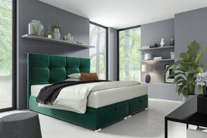 Kontinentálna posteľ s matracom Harry 2 180x200 Zelená