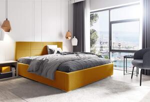 Čalúnená posteľ Katia 160x200 žltá