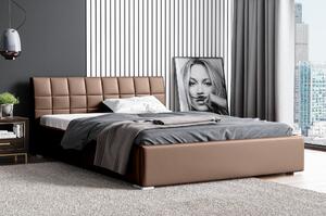 Čalúnená posteľ s matracom Kendi 160x200 Hnedý