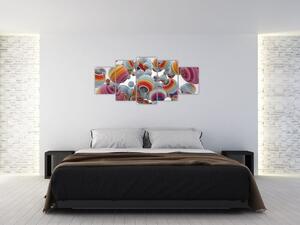 Abstraktný obraz farebných gulí (Obraz 150x70cm)