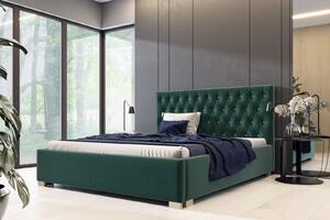 Čalúnená posteľ Lena 160x200 zelená