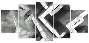 Abstraktný čiernobiely obraz (Obraz 150x70cm)