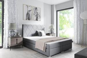 Kontinentálna posteľ Marcus 140x200 sivá