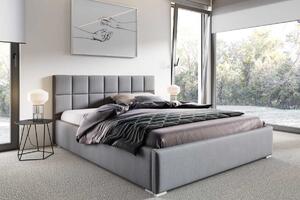 Manželská posteľ s boxom Santiago 160x200 sivá/ashmere