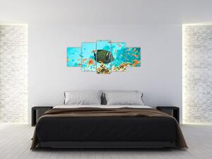 Obraz rýb v akváriami (Obraz 150x70cm)