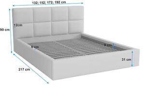 Jednolôžková posteľ 120x200 s matracom - Alaska Šedá ekokoža
