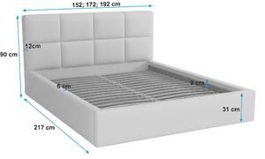 Manželská posteľ 140x200 s úložným boxom - Alaska Čierny