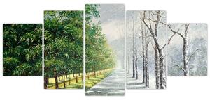 Obraz - leto a zima (Obraz 150x70cm)