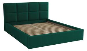 Manželská posteľ 140x200 s kontajnerom - Aljaška Tmavo zelená