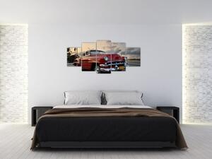 Obraz červeného auta (Obraz 150x70cm)