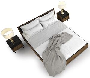 Manželská posteľ 160x200 Prestigo P13 Čierny Walnut/San Sebastian