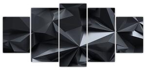 Čiernobiely obraz - abstrakcie (Obraz 150x70cm)