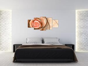 Obraz - kvet ruže (Obraz 150x70cm)