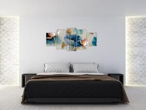 Kvety - moderný obraz (Obraz 150x70cm)