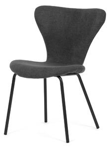 Autronic - Židle jídelní, šedá látka, nohy černý kov - CT-S8010 GREY2