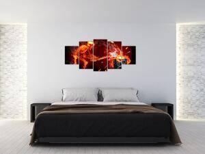 Moderný obraz - ohnivý muž (Obraz 150x70cm)