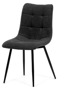 Autronic - Židle jídelní, šedá látka, černý kov - DCL-L1094 GREY2