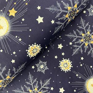 Ervi bavlna š.240 cm - Vianočný vzor modrý 26379-16, metráž