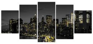 Obraz večerného mesta (Obraz 150x70cm)