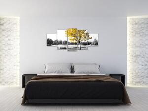 Obraz žltého stromu v prírode (Obraz 150x70cm)