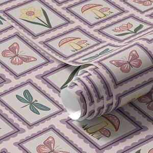 Tapety Ilustrácie v rámoch v odtieňoch fialovej, Tapety kvety, a01175v1 : Uwalls.sk