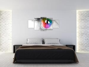 Moderný obraz: farebné oko (Obraz 150x70cm)