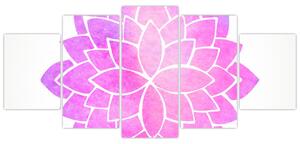 Obraz: ružová mandala (Obraz 150x70cm)