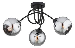 Brilagi - Prisadený luster DIOR 3xE27/60W/230V čierna/dymovo sivá