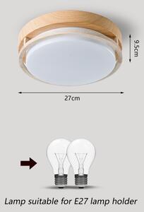 Brilagi - Stropné svietidlo ORINO 2xE27/40W/230V priemer 27 cm dekor dreva/dub