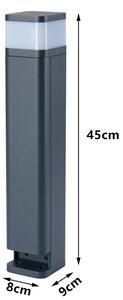 Brilagi -Vonkajšia lampa s 2 zásuvkami SCHUKO PILLAR 1xG9/11W/230V IP44 antracit