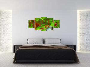 Detský obraz: lesné príroda (Obraz 150x70cm)