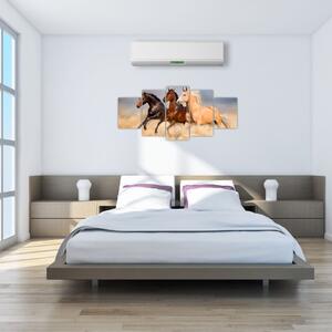 Moderný obraz koní (Obraz 150x70cm)