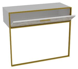 Konzolový stolík Poppy (Zlatá + Biela). Vlastná spoľahlivá doprava až k Vám domov. 1072131