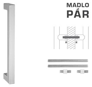 MPkovania FT - MADLO kód K02K 25x25 mm UN pár Rozteč madla: 300 mm, Rozmer profilu madla: 25x25 mm, Dĺžka: 325 mm
