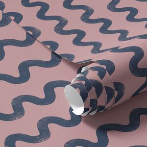 Tapety Atramentové vlny na ružovej, Tapety abstraktné, a01187 : Uwalls.sk