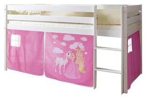 VYVÝŠENÁ POSTEĽ, 90/200 cm biela, pink MID.YOU - Detské izby, Online Only