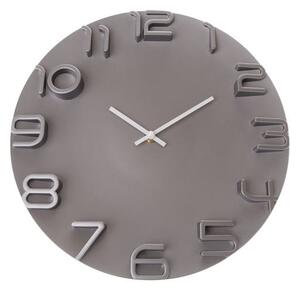 Nástenné hodiny METALLIC sivá, ⌀ 34 cm