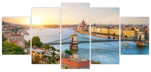 Obraz Budapešť - výhľad na rieku (Obraz 150x70cm)