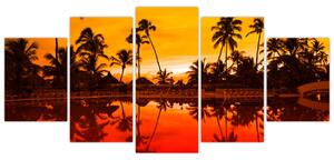 Obraz - tropická krajina (Obraz 150x70cm)