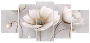 Obraz bieleho kvetu (Obraz 150x70cm)