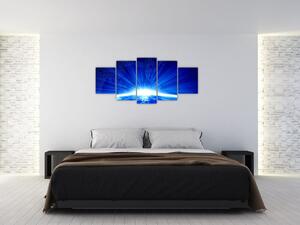 Modrý svitanie - obraz (Obraz 150x70cm)