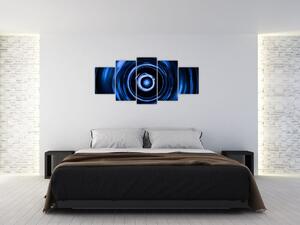 Modrý abstraktný obraz (Obraz 150x70cm)