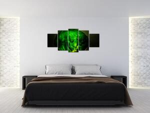 Zelená moderná abstrakcie (Obraz 150x70cm)