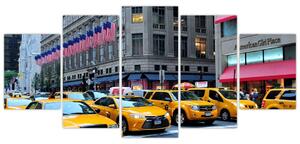Moderný obraz - žlté taxi (Obraz 150x70cm)